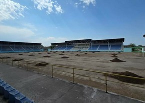 İmişli şəhər stadionu təmir olunur