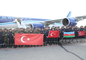 Последняя группа азербайджанских спасателей вернулась на родину из Кахраманмараша 
