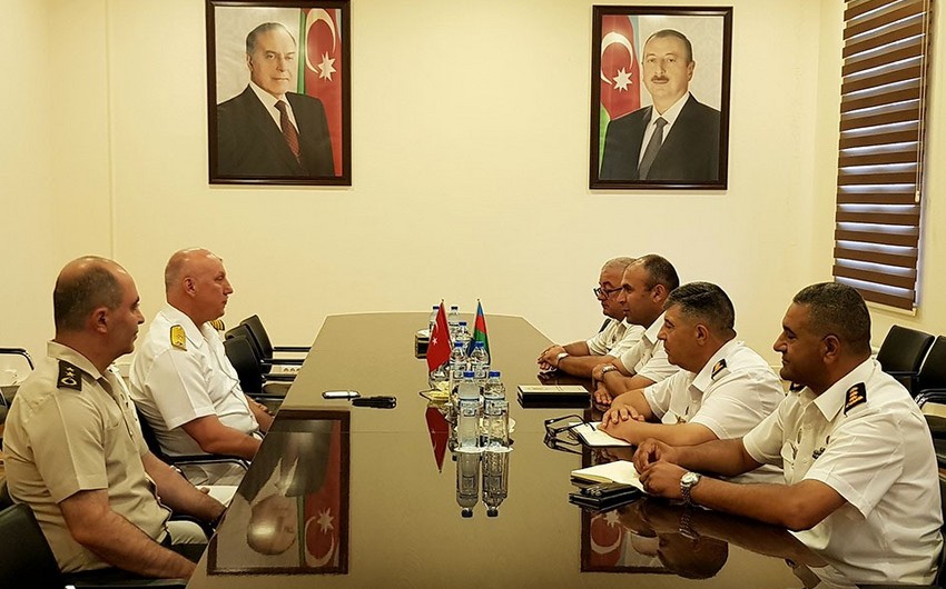 Azerbaijan and Turkey Naval Forces delegations held a meeting
