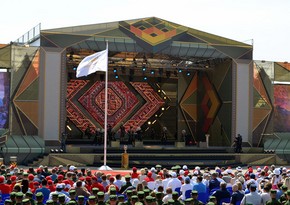 The Azerbaijani Armed Forces Song and Dance Ensemble acts at opening of International Army Games 2017