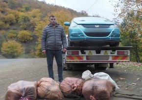 Narkotiklə dolu avtomobili evakuatorun üzərində Bakıya gətirmək istəyən dəstə üzvləri saxlanılıblar