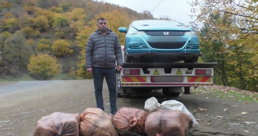 Задержаны члены преступной сети, пытавшиеся доставить автомобиль с наркотиками в Баку на платформе эвакуатора