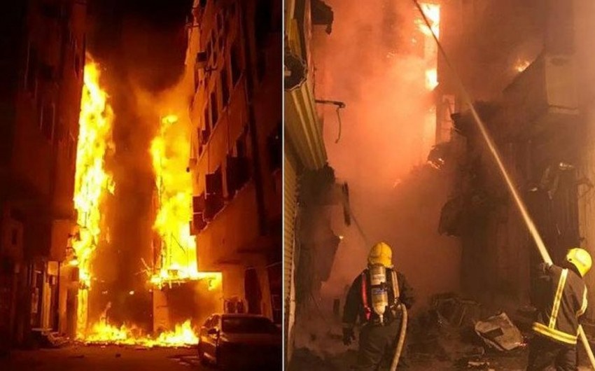 Strong fire occurred in Saudi Jeddah - PHOTO