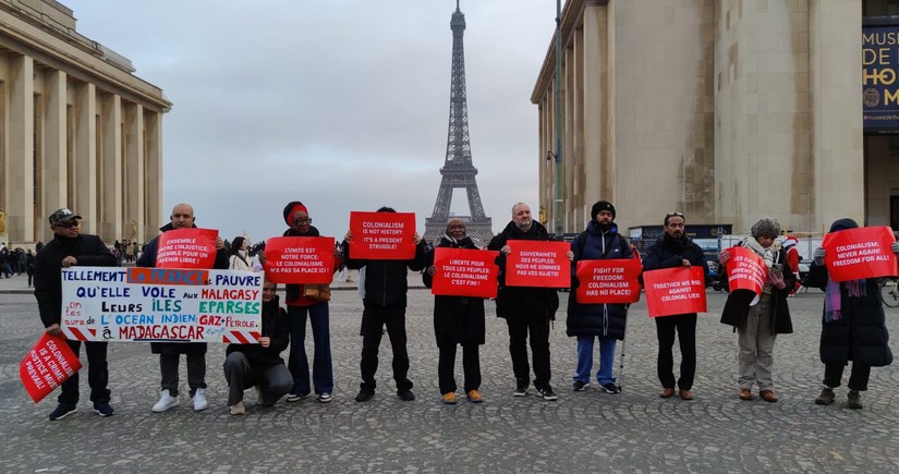 Parisdə Fransanın müstəmləkəçilik siyasətinə qarşı aksiya keçirilib