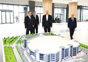 Президент Ильхам Алиев принял участие в открытии Дворца спорта в Гяндже