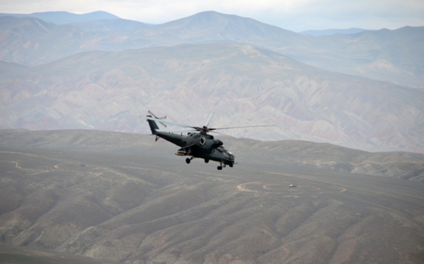 Прошли летно-тактические учения боевых вертолетов Военно-воздушных сил Азербайджана