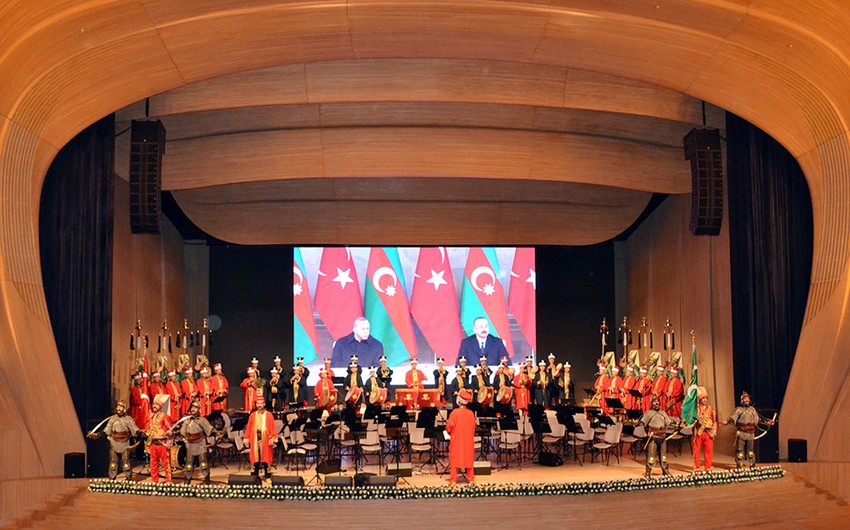 Mehteran Union of Turkey performs at concert on Victory Day