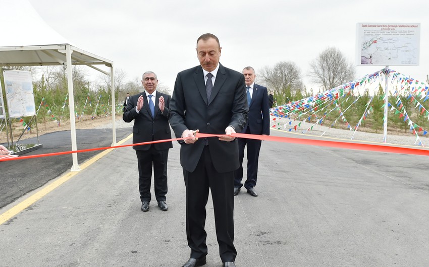 Saatli-Sarijalar-Gara Nuru-Shirinbayli-Fatalikand-Azadkand highway inaugurated