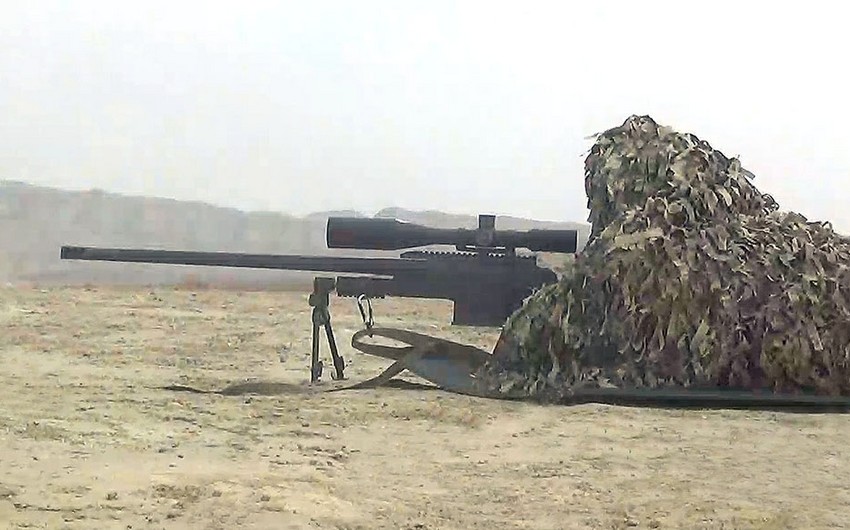 Azerbaijani Army snipers attend exercises to improve shooting