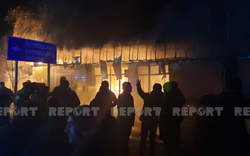 Пожар на рынке в Габале потушен