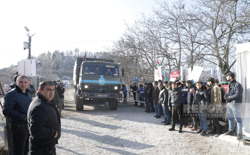 Peacekeepers' supply vehicles pass freely along Shusha-Khankandi road again - VIDEO