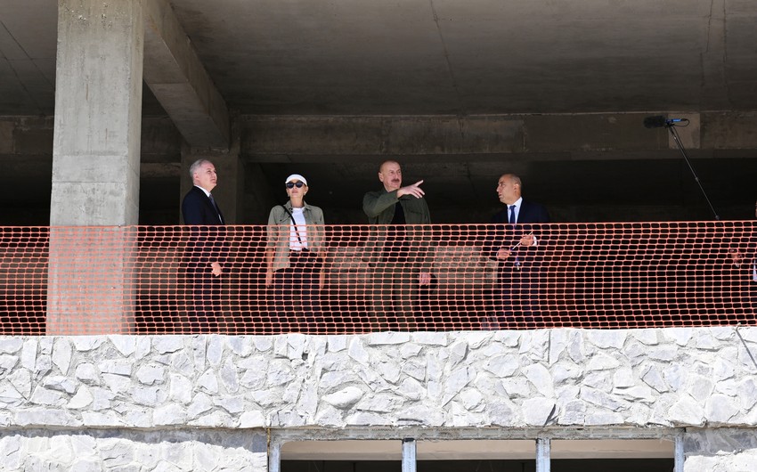 President Ilham Aliyev and First Lady Mehriban Aliyeva visit Kalbajar City Education Complex