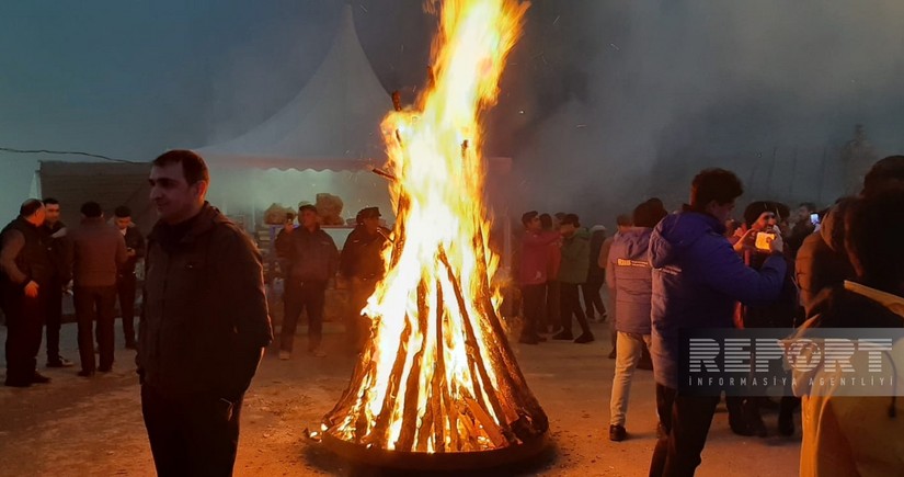 Şuşada Novruz tonqalı qalanıb, aksiya bayram əhvali-ruhiyyəsi ilə davam edir 