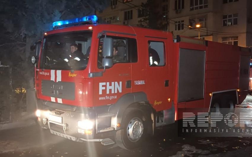 МЧС: Во время пожара в Бинагадинском районе Баку никто не пострадал