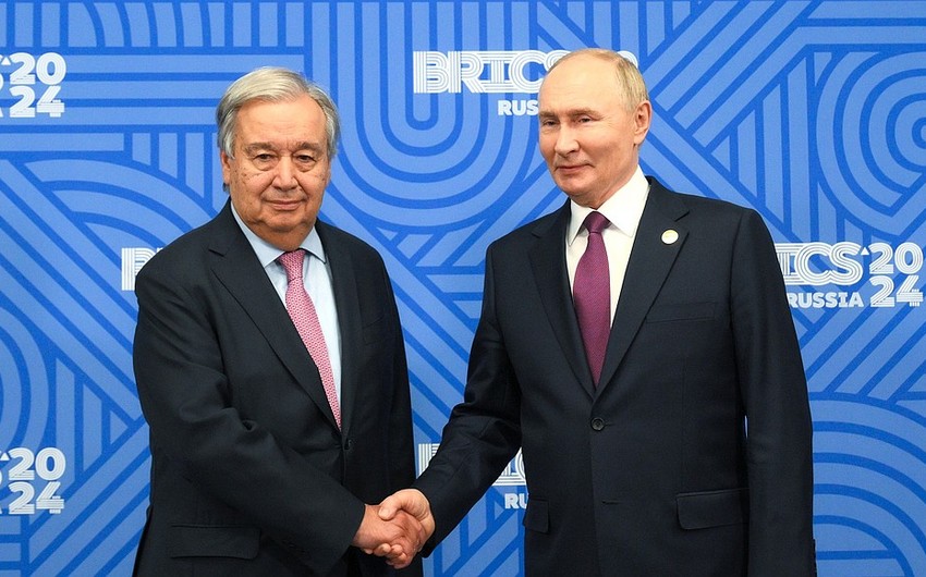 Putin and Guterres mull Ukraine, Middle East at BRICS summit