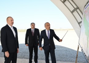 Президент Ильхам Алиев дал старт реконструкции Ширванского оросительного канала