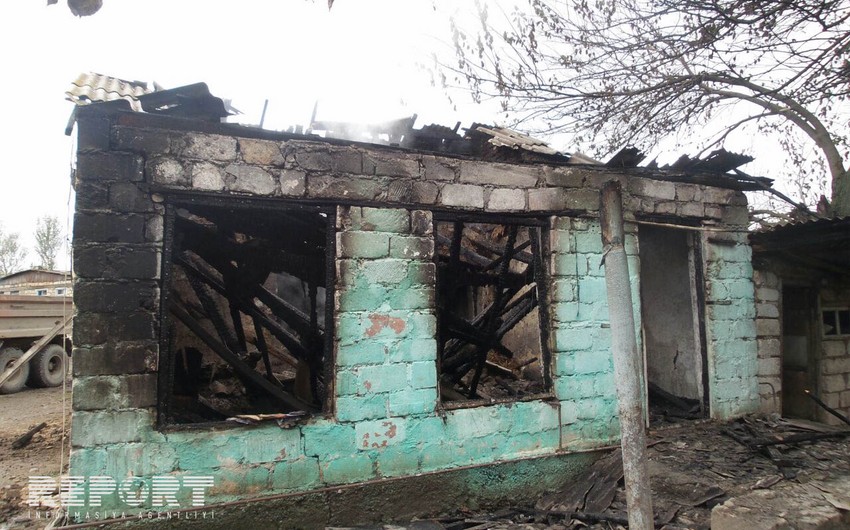 В Тертере полностью сгорел частный дом - ФОТО