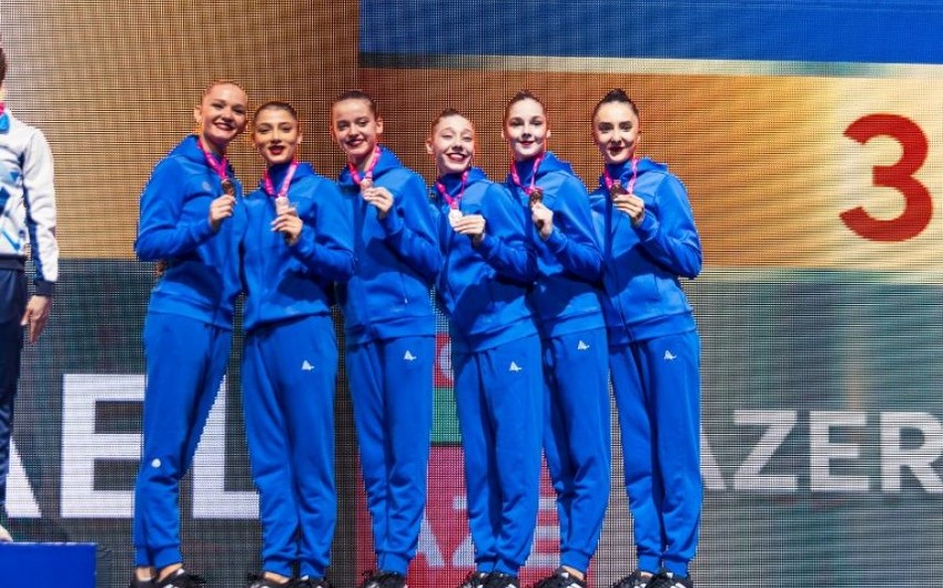 Azərbaycanın bədii gimnastika millisi Avropa Kubokunda növbəti medalı qazanıb