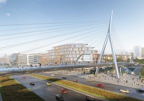 В Баку строится новый подвесной пешеходный мост