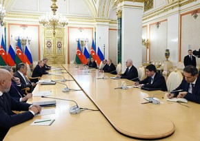 President Ilham Aliyev holds meeting with Russian President Vladimir Putin in Moscow - UPDATED