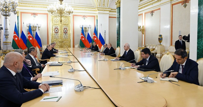 President Ilham Aliyev holds meeting with Russian President Vladimir Putin in Moscow - UPDATED