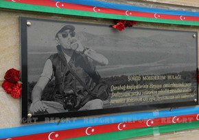 Tombstone monument for martyred journalist Maharram Ibrahimov unveiled
