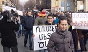 Protest rally held outside Armenia's Education Ministry demanding minister's resignation