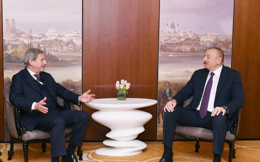 Prezident İlham Əliyev Avropa İttifaqının komissarı ilə görüşdü - FOTO - YENİLƏNİB