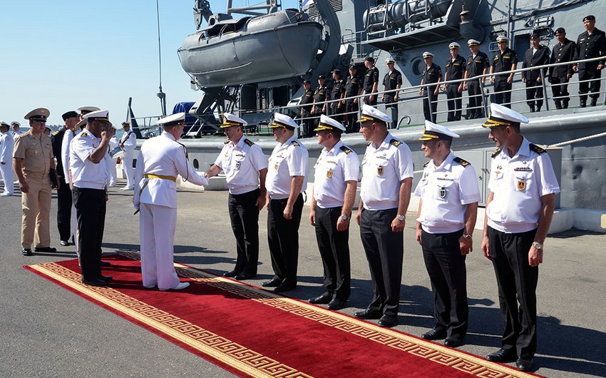 Корабли Каспийской флотилии России прибыли в Баку - ВИДЕО