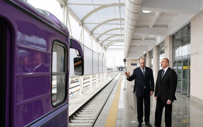 Президент Азербайджана ознакомился с условиями на станции Бакмил после капитальной реконструкции