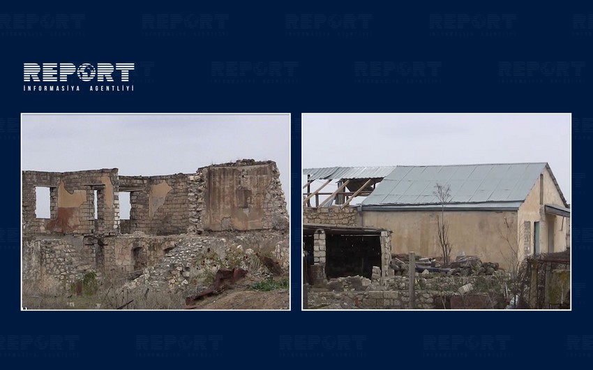 Видеокадры из освобожденного от оккупации села Бойахмедли Агдамского района