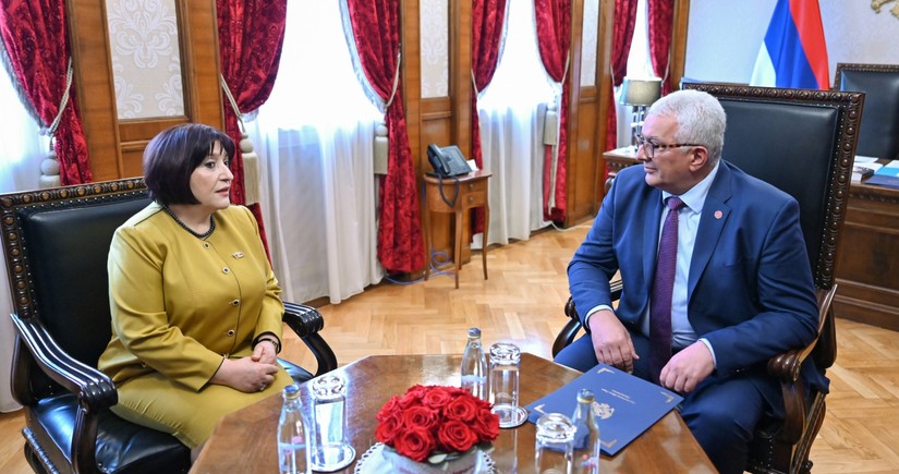 Спикер Милли Меджлиса Сахиба Гафарова встретилась с председателем Парламента Черногории Андрией Мандичем 
