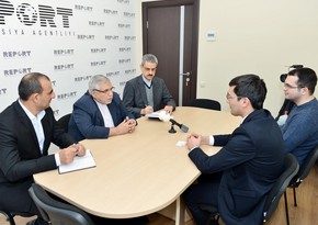 Iranian Ambassador to Azerbaijan visits Report news agency - PHOTO