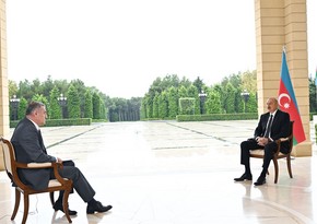 President Ilham Aliyev gives interview to TRT Haber TV channel