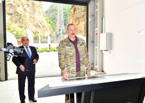 Prezident “Kəlbəcər-1” kiçik SES-in açılışında iştirak edib