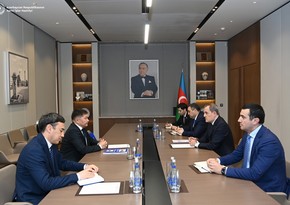 Azerbaijan's Foreign Minister Bayramov bids farewell to Kyrgyz envoy