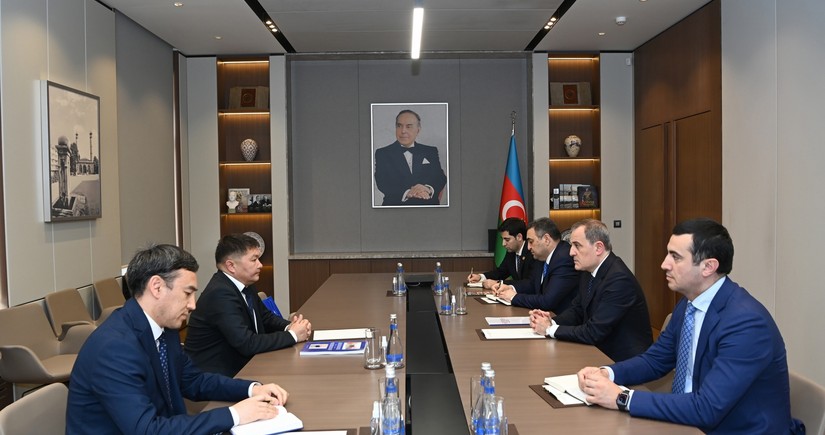 Azerbaijan's Foreign Minister Bayramov bids farewell to Kyrgyz envoy