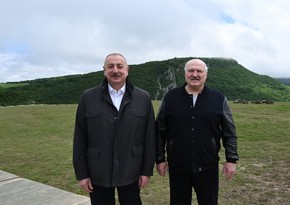 President Ilham Aliyev and President Aleksandr Lukashenko visit Jidir Duzu plain