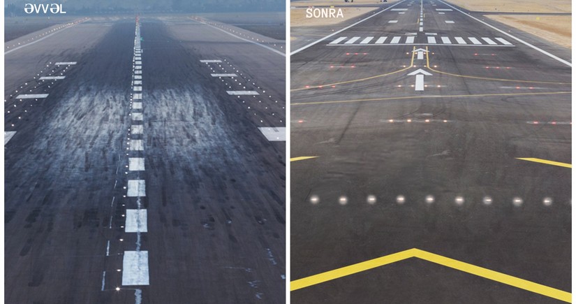 Renovated runway launched at Heydar Aliyev International Airport