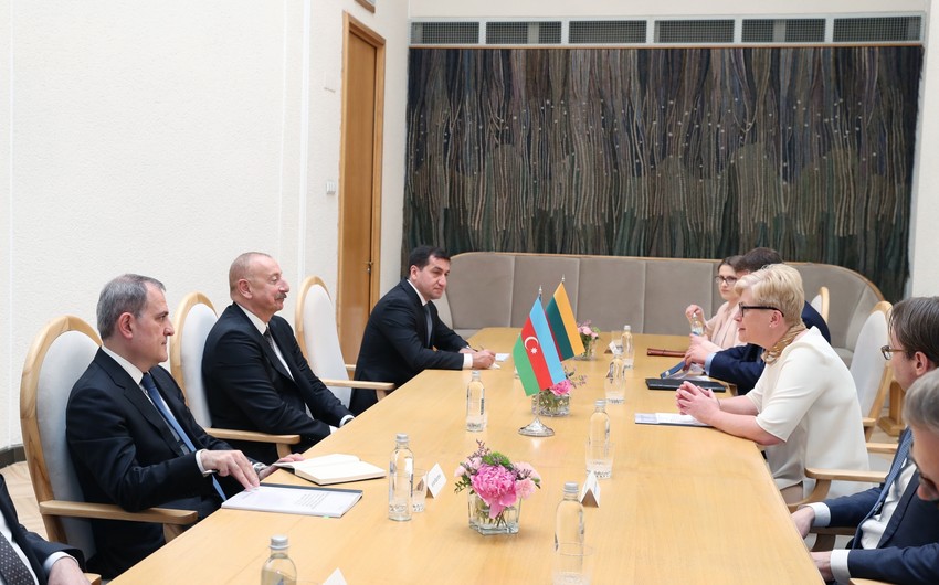 В Вильнюсе состоялась встреча президента Азербайджана с премьер-министром Литвы