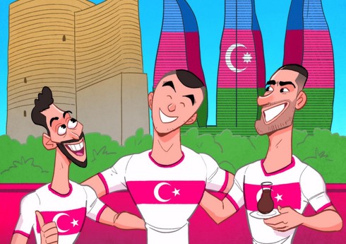Известный карикатурист посвятил пост про игры Турции в Баку