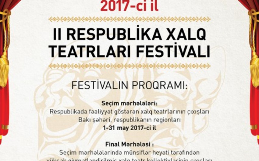 II Respublika Xalq Teatrları Festivalı keçirilir