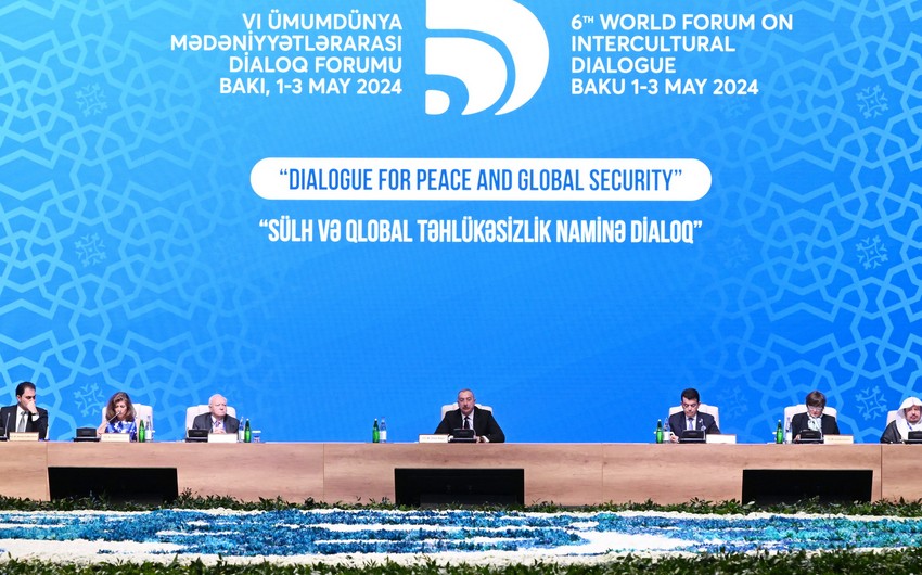 Президент Азербайджана выступил на открытии VI Всемирного форума межкультурного диалога