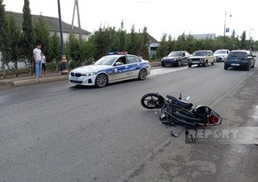 Cəlilabadda motosikletçi yol qəzasında xəsarət alıb