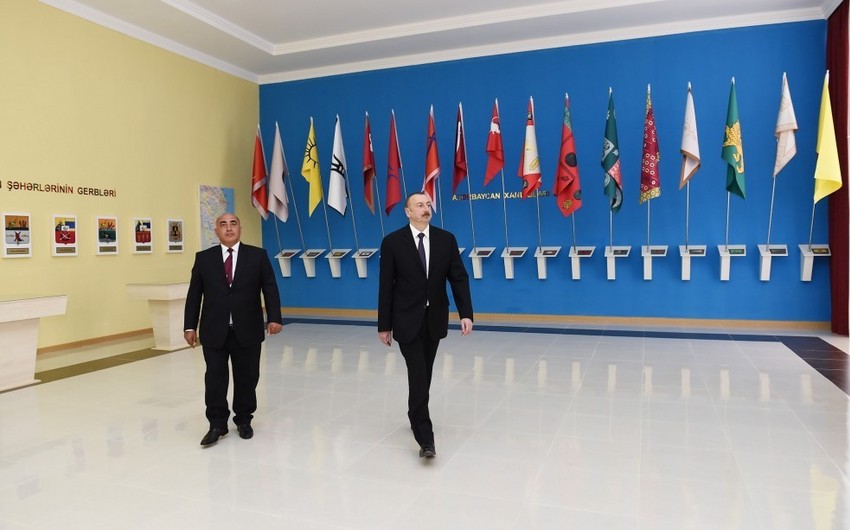 Президент Ильхам Алиев принял участие в открытии Музея флага в Геранбое