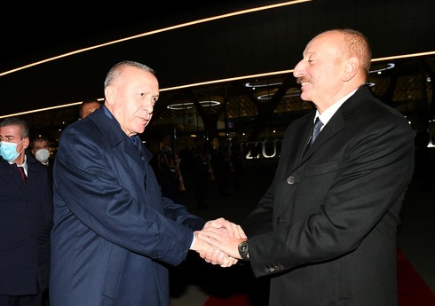 Президент Ильхам Алиев поделился фотографией с Эрдоганом