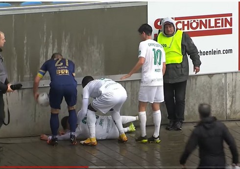 Футболист немецкого клуба врезался головой в бетонную стену