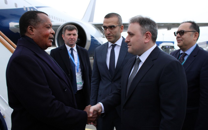 President of Congo arrives in Baku