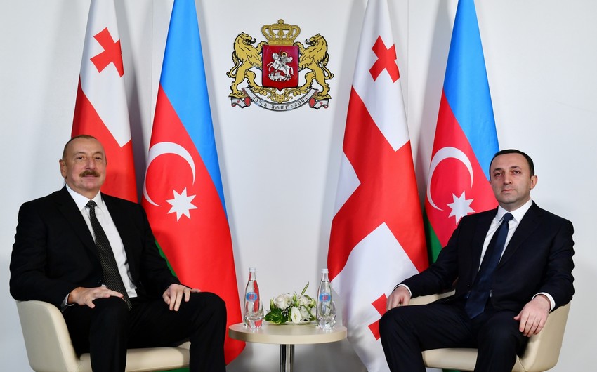 Prezident İlham Əliyevin İrakli Qaribaşvili ilə təkbətək görüşü olub - YENİLƏNİB
