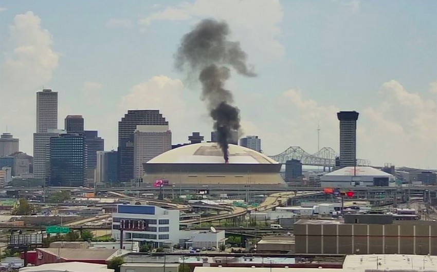 Fire breaks out at huge US rugby stadium